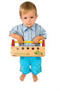 sensory toolkit-boy with play toolbox
