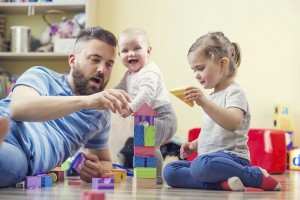 Father and his daughters