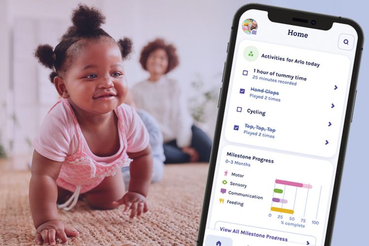 baby with app