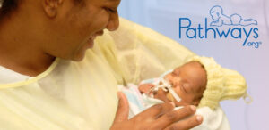 Premature baby with mother